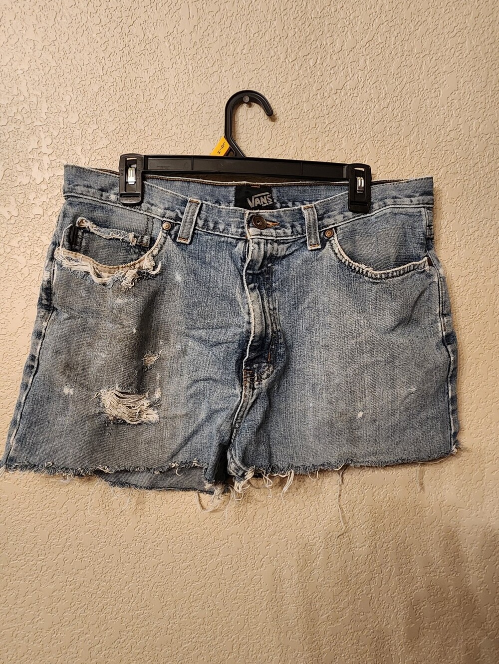 Vans Distressed Light Blue Denim Cutoff Shorts